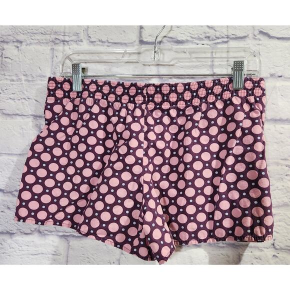 Gap Body Burgundy Mauve Polka Dot Sleep Shorts Small Lightweight Soft Stretch - Picture 3 of 5